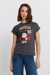 Springfield T-shirt "Mafalda" cinzento