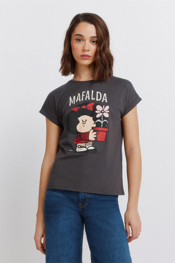 Springfield T-shirt "Mafalda" cinzento