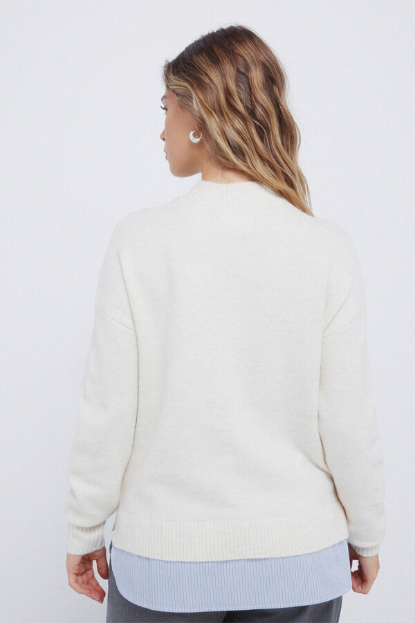 Springfield Camisola Perkins com gola combinada azul