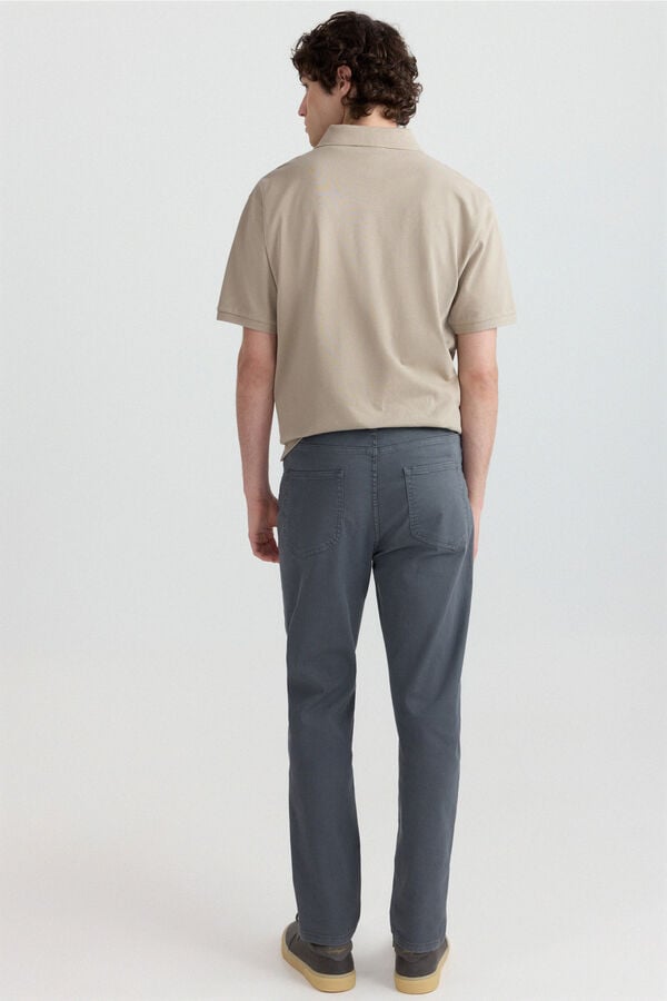 Springfield Cal&ccedil;a 5 bolsos slim lavagem desbotada azul