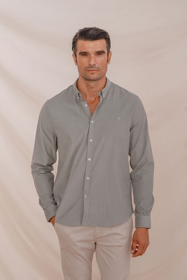 Celopman Camisa micro veludo verde