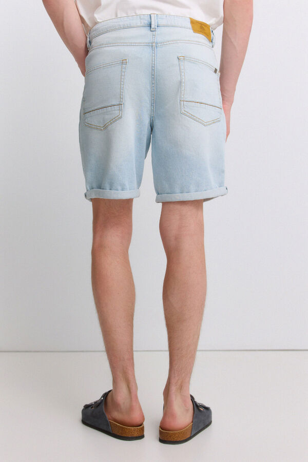 Springfield Bermuda jeans ultraleve slim fit azul