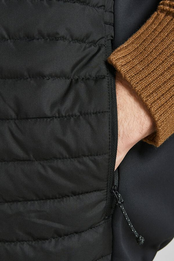 Jack & Jones PLUS Colete acolchoado com capuz preto