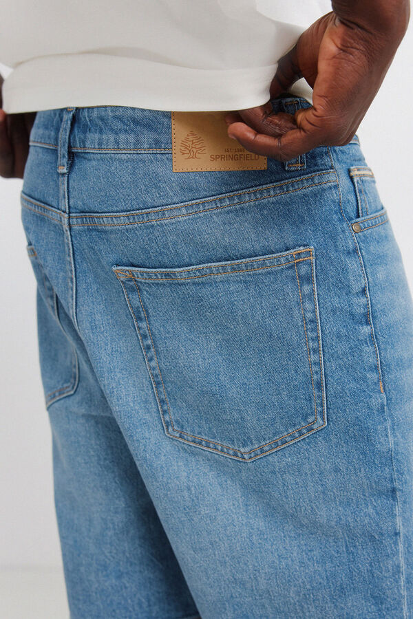 Springfield Bermudas jeans regular fit azul