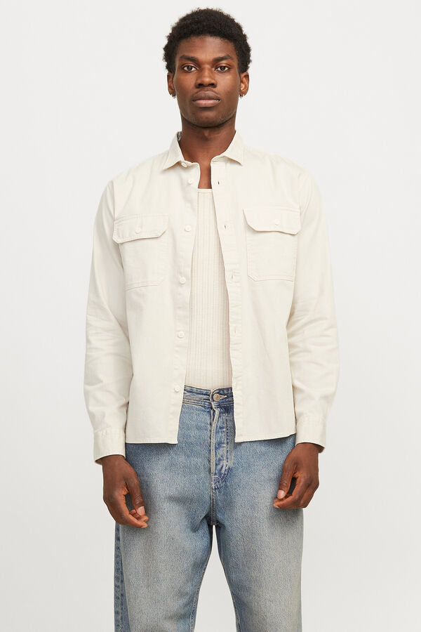 Jack & Jones Camisa estilo sarja cinzento