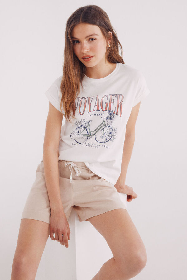 Springfield T-shirt gráfica flores estampado