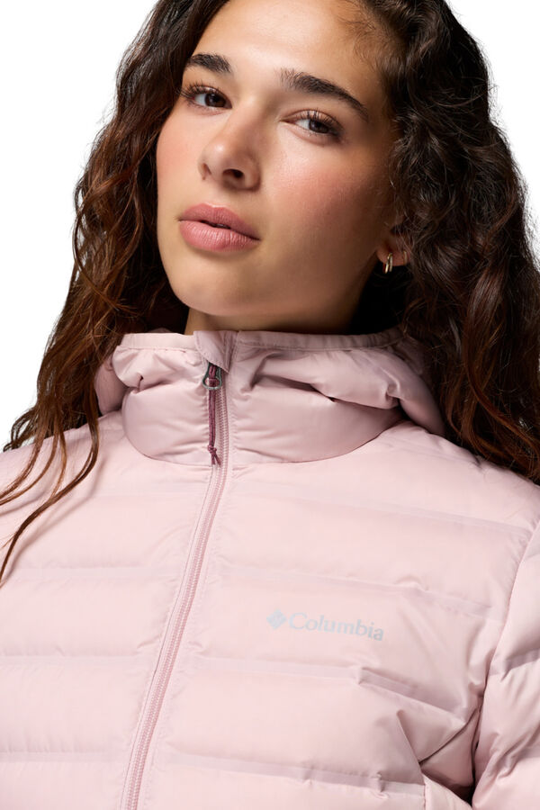 Columbia Casaco de penas com capuz rosa