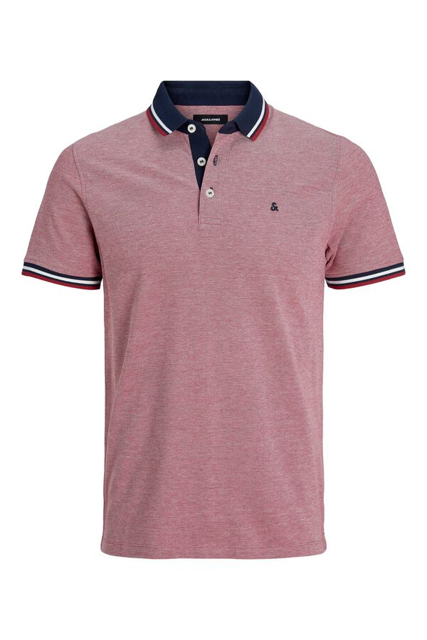 Jack & Jones Polo de manga curta b&aacute;sico vermelho