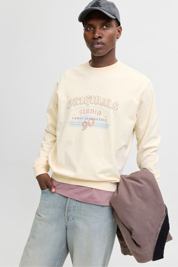 Jack & Jones Sweatshirt original do estúdio branco