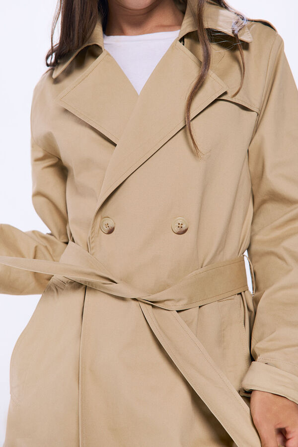 Springfield Belted trench coat nude