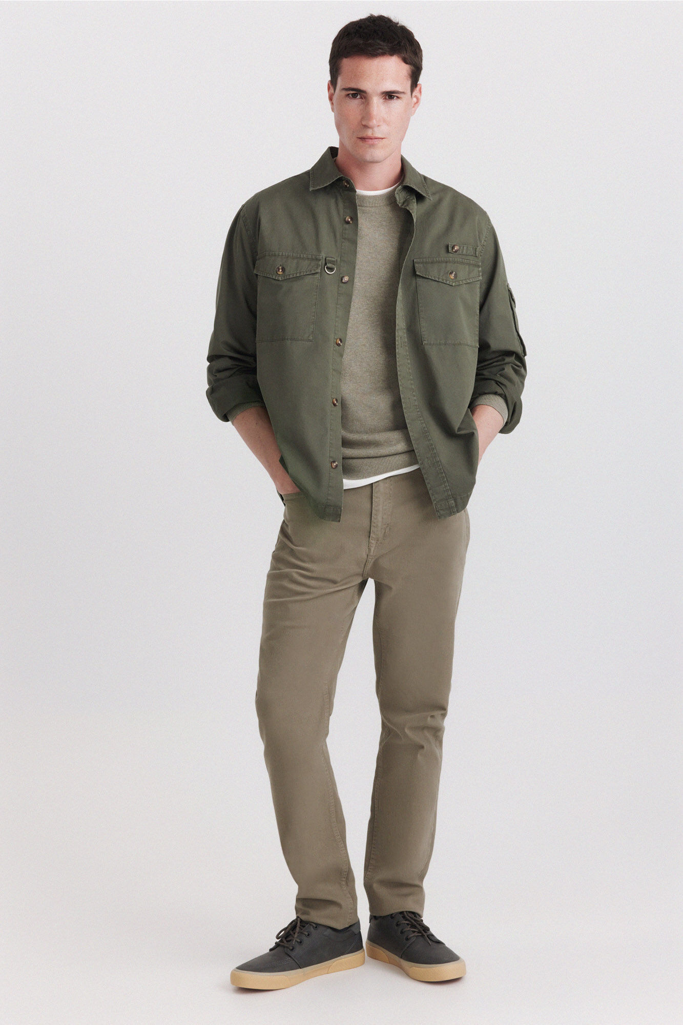 Springfield Cal&ccedil;a 5 bolsos slim lavagem desbotada