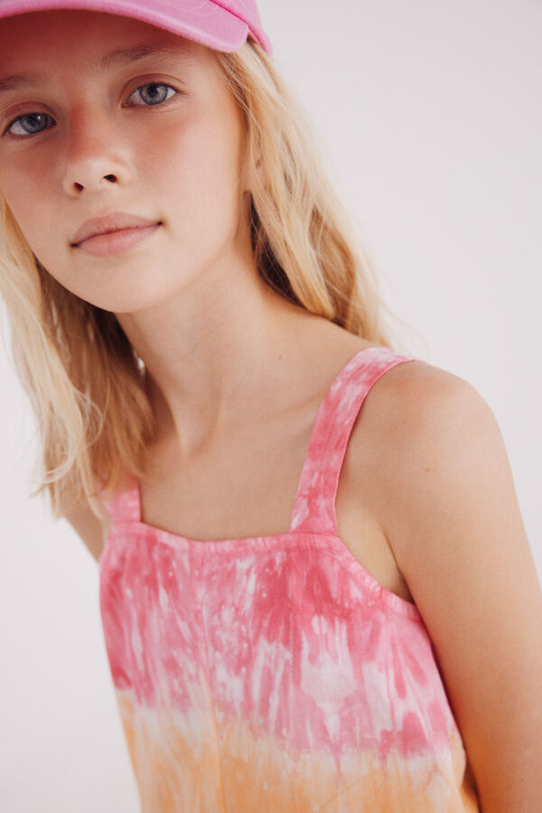Springfield Kids Macacão tie-dye para menina rosa