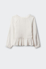 Springfield Kids Blusa de menina em favo de mel branco