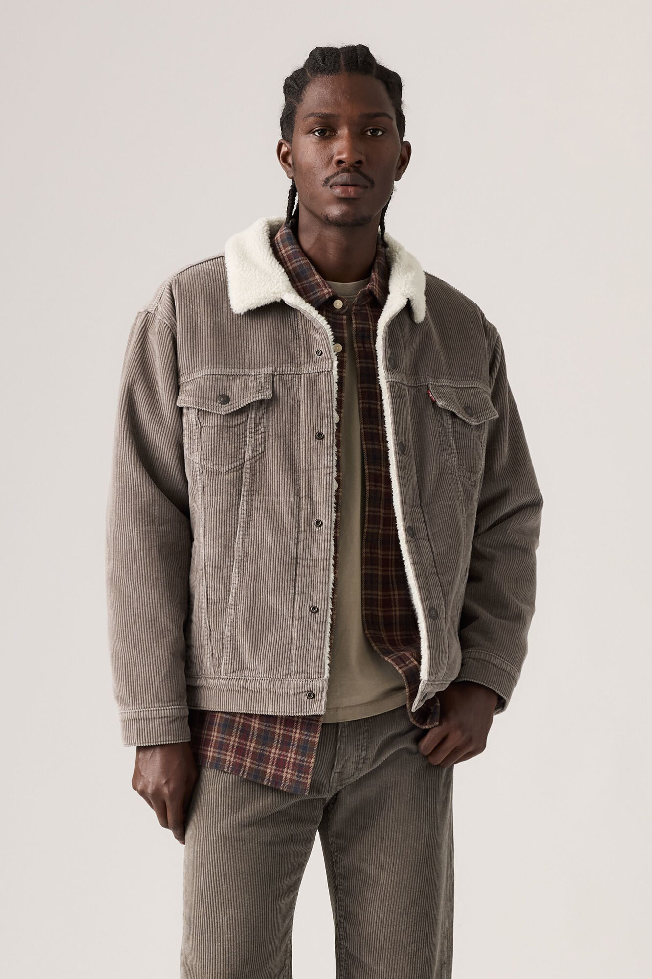Levi's Blus&atilde;o de ganga com borrego