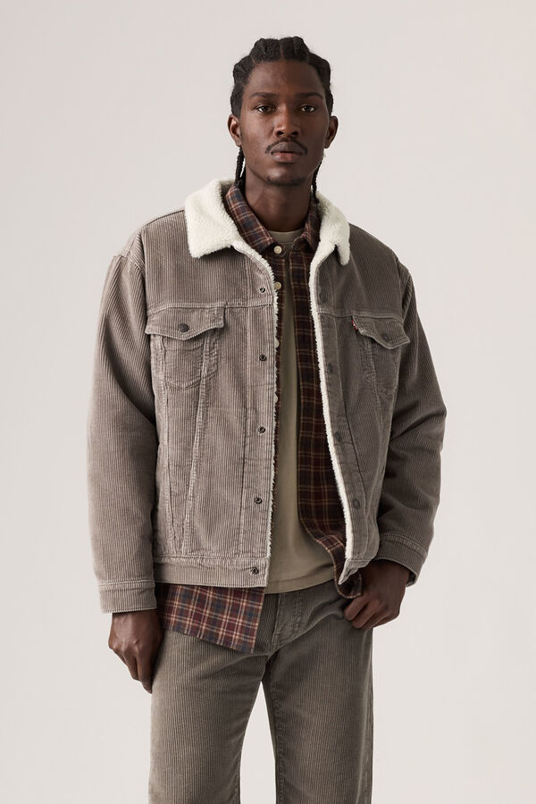 Levi's Blus&atilde;o de ganga com borrego estampado
