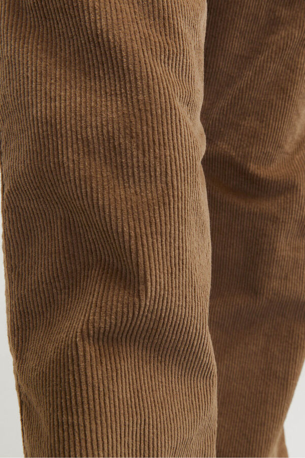 Jack & Jones Calça jogger de veludo cotelê cru