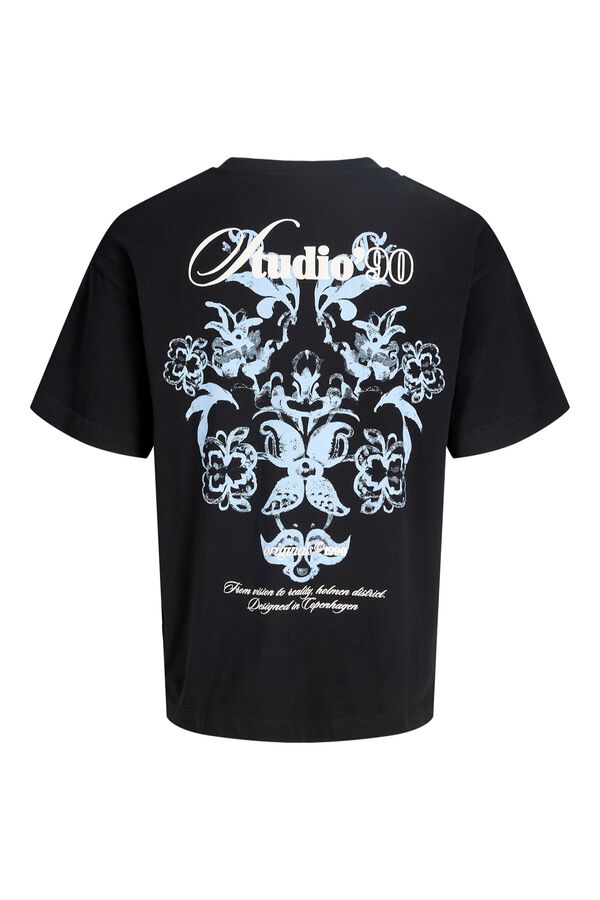 Jack & Jones Camiseta loose algod&oacute;n negro