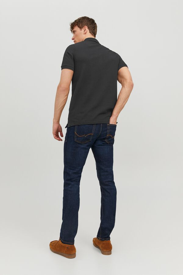 Jack & Jones Polo slim piqu&eacute; preto