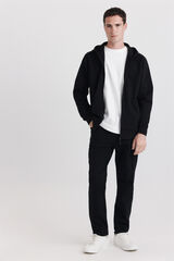 Springfield Washed slim fit 5-pocket trousers black