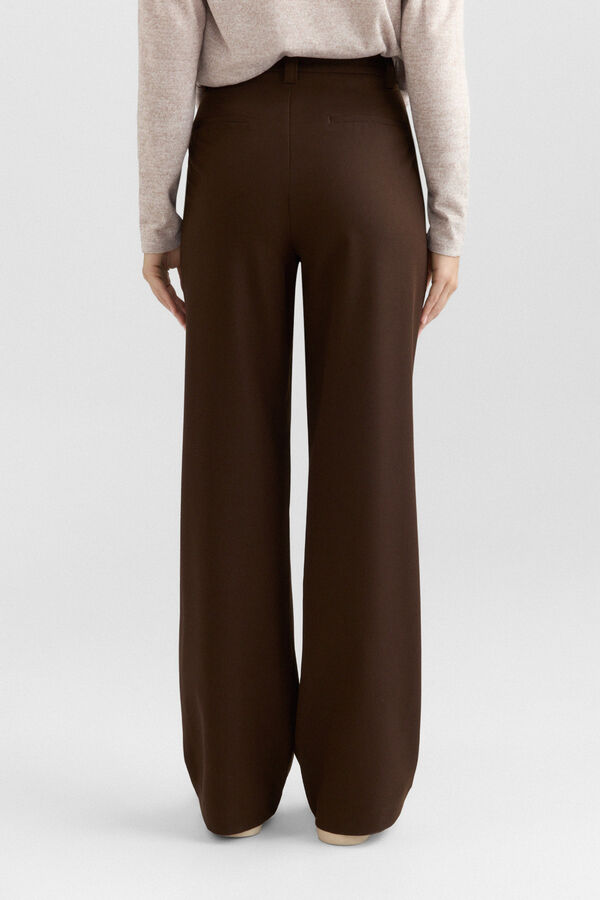 Springfield Cal&ccedil;a tailored com bolsos castanho
