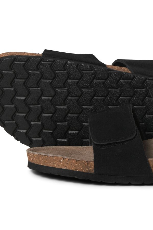 Jack & Jones Sand&aacute;lias em croute sola de borracha preto