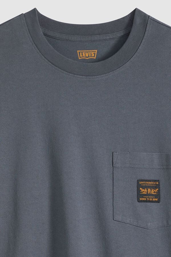 Levi's T-shirt de manga curta com bolso cinzento