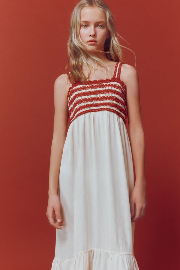 Springfield Kids Vestido Menorca cru