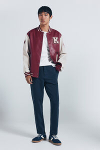 Springfield calças chino slim fit confortáveis