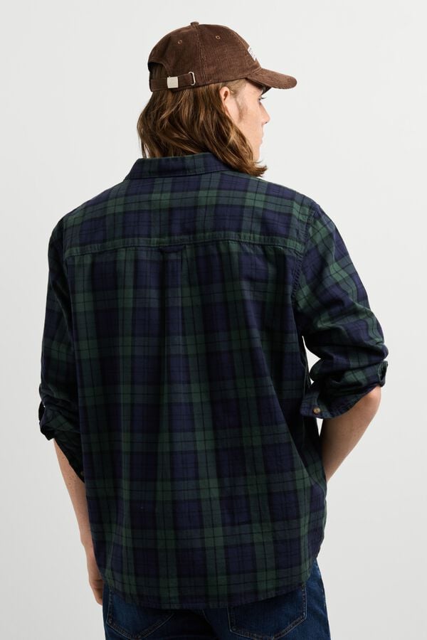 Pepe Jeans Camisa de quadrados manga comprida verde