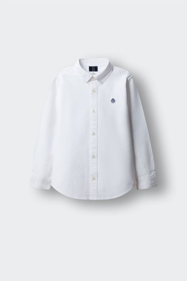 Springfield Kids Camisa com cotoveleiras para crian&ccedil;a branco