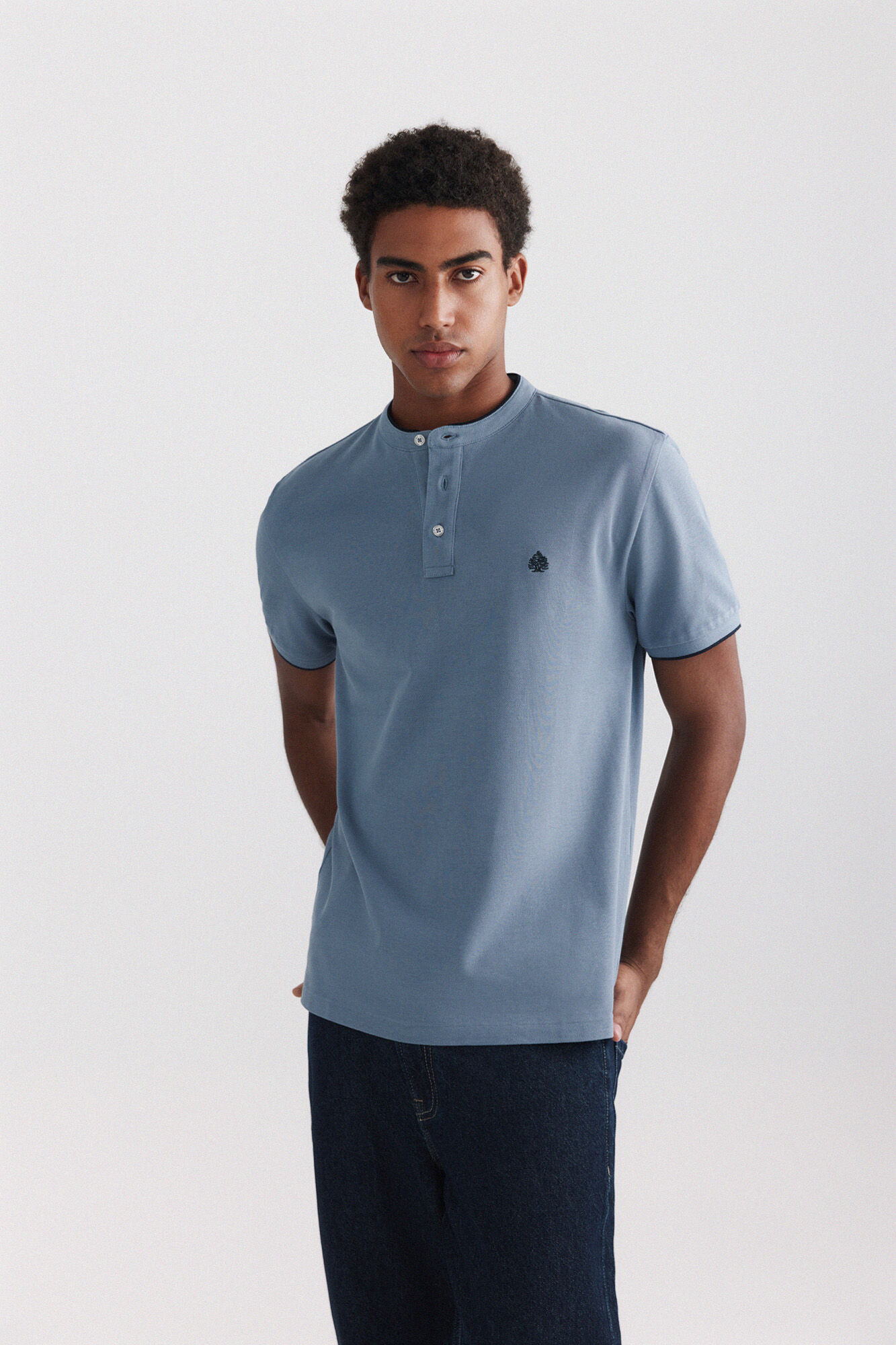 Springfield Polo em piqu&eacute; gola mao slim fit
