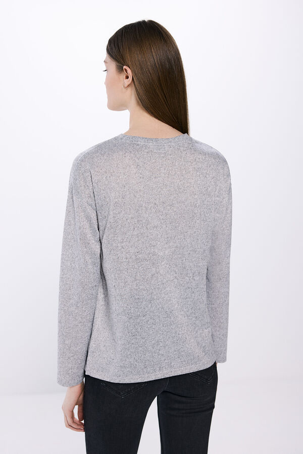 Springfield T-shirt com estrelas cravejadas de cristais cinzento
