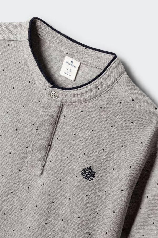 Springfield Kids Polo de crian&ccedil;a gola mao &agrave;s bolinhas azul