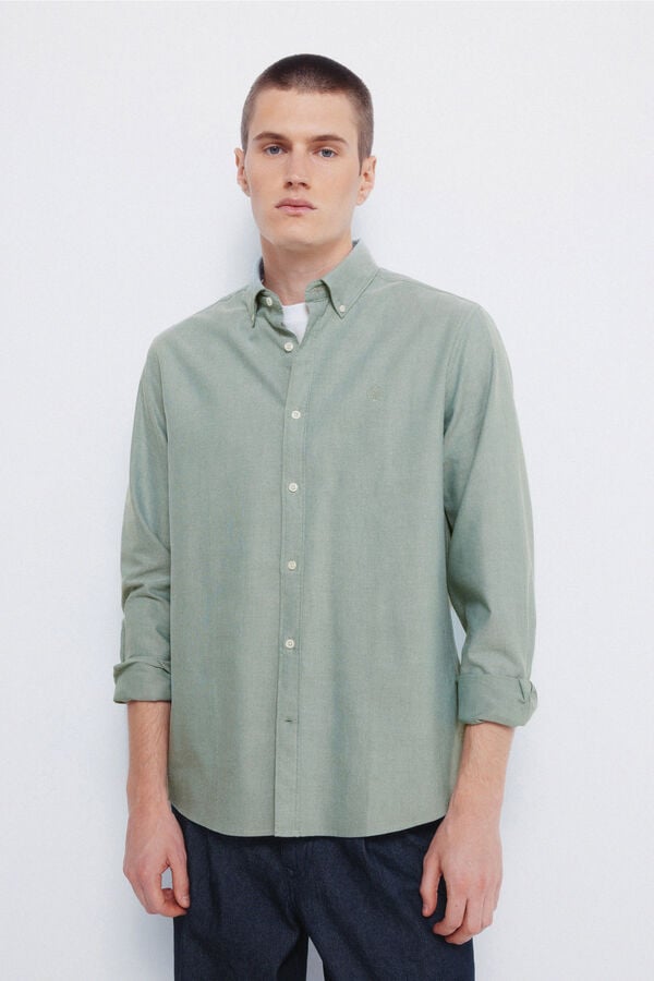 Springfield Camisa Tencel Oxford bege