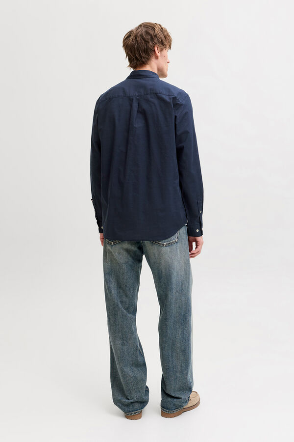 Jack & Jones Cotton long sleeve shirt blue