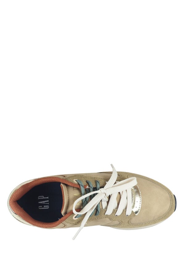GAP Sapatilhas em tecido e efeito croute branco