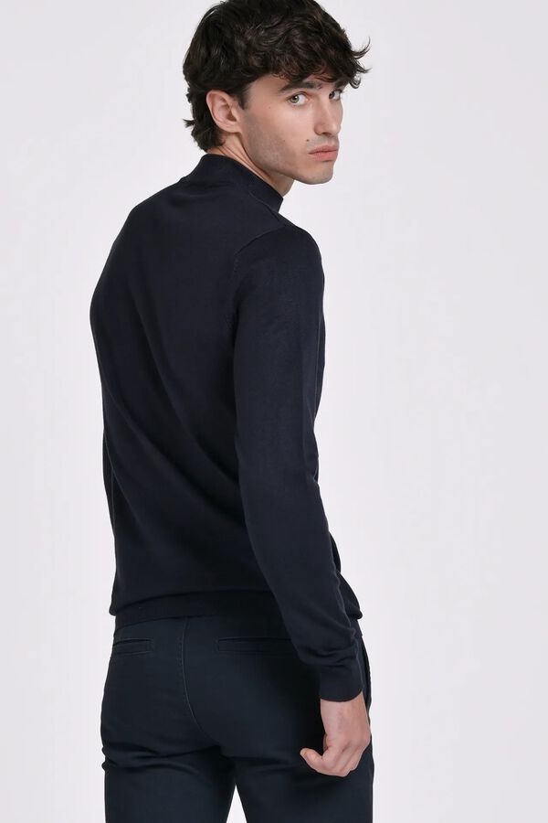 JVZ Camisola de gola Perkins azul