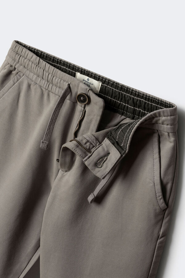 Springfield Kids Calças calças chino confortáveis ​​e justas para meninos cinzento