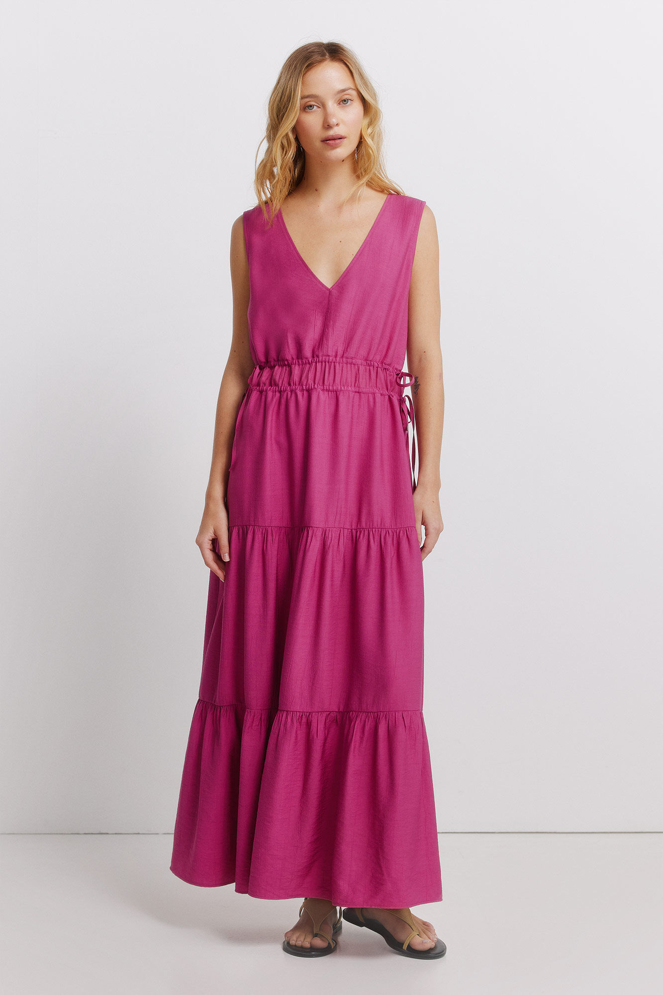 Springfield Vestido comprido decote em V