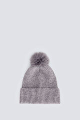 Springfield Bon&eacute; de malha pompom cinzento