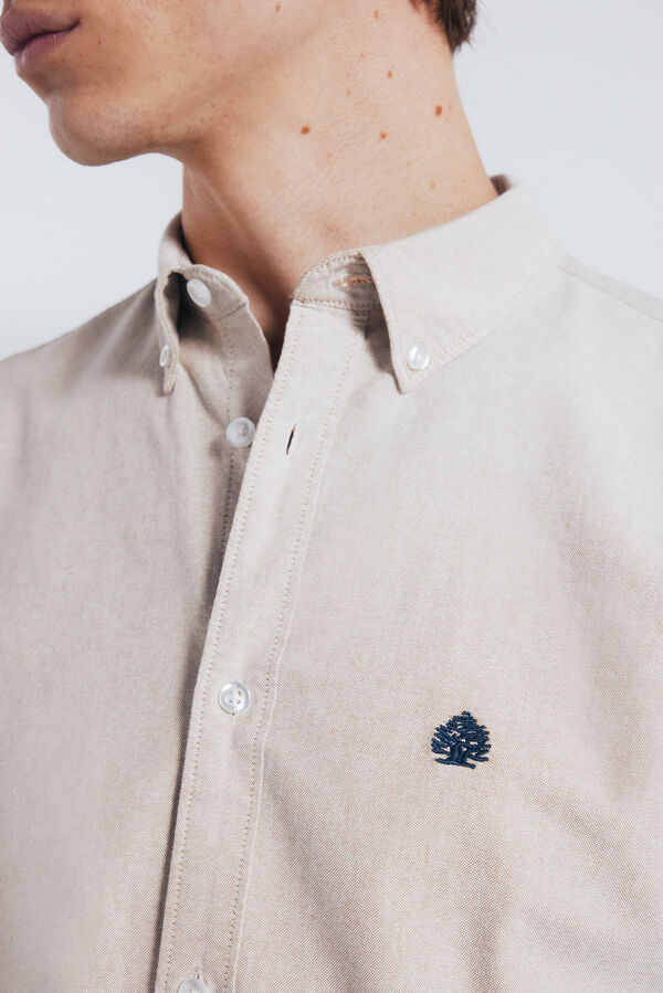 Springfield Camisa Oxford bege