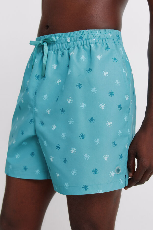 Springfield Fato de banho estampado de polvos azul