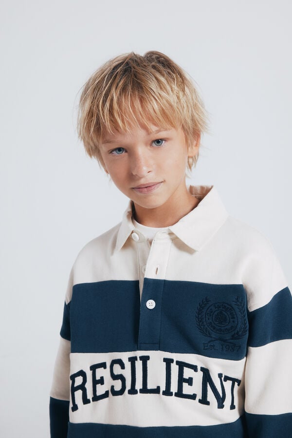 Springfield Kids Sweatshirt riscas para meninos branco