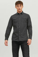 Jack & Jones Camisa jeans preto