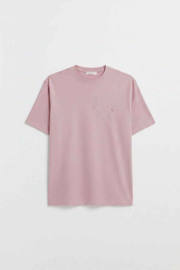 Springfield T-shirt em oxford rosa