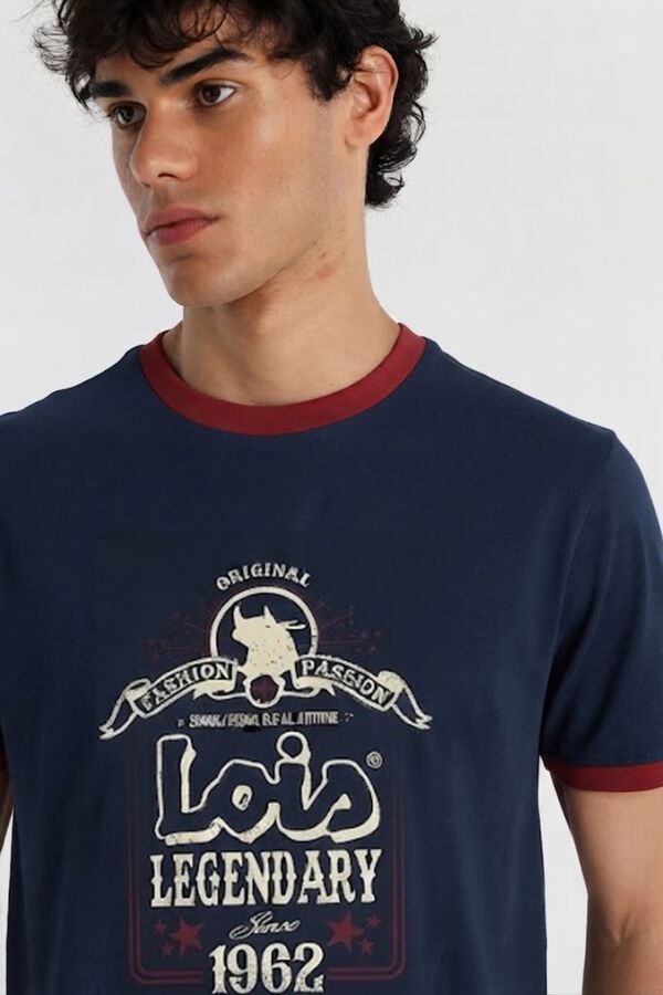 Lois T-shirt de manga curta azul