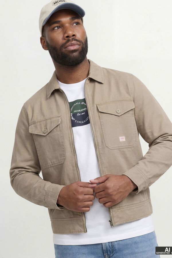 Jack & Jones PLUS T-shirt b&aacute;sica manga curta branco