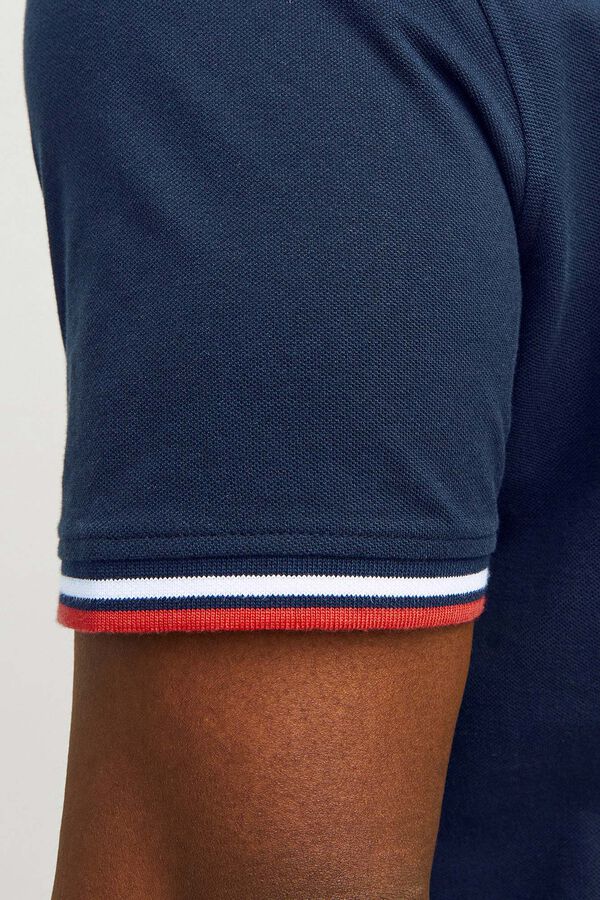 Jack & Jones PLUS Polo b&aacute;sico manga curta azul