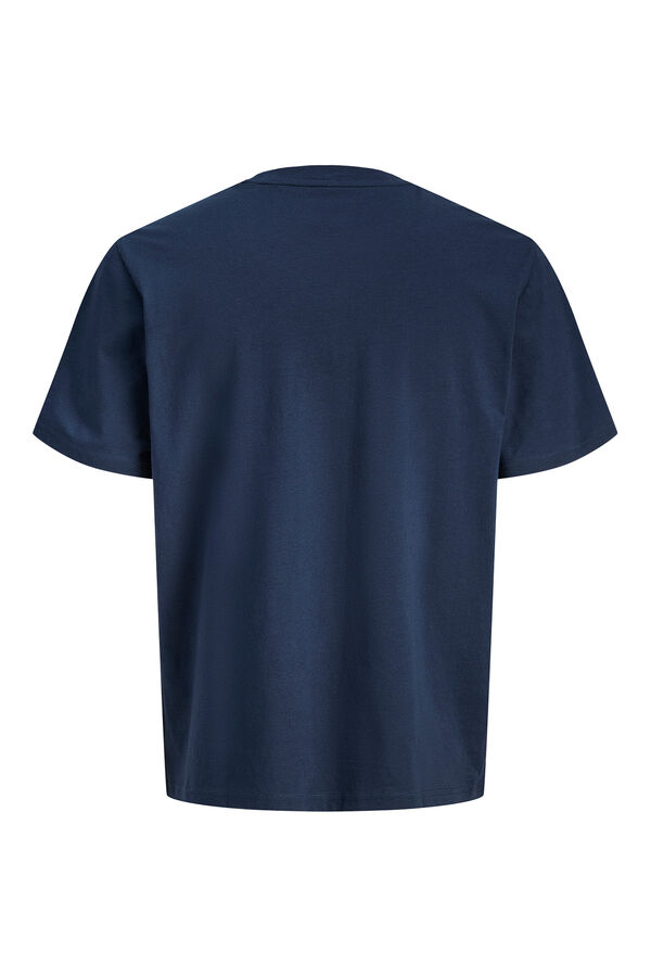 Jack & Jones T-shirt manga curta em algod&atilde;o azul