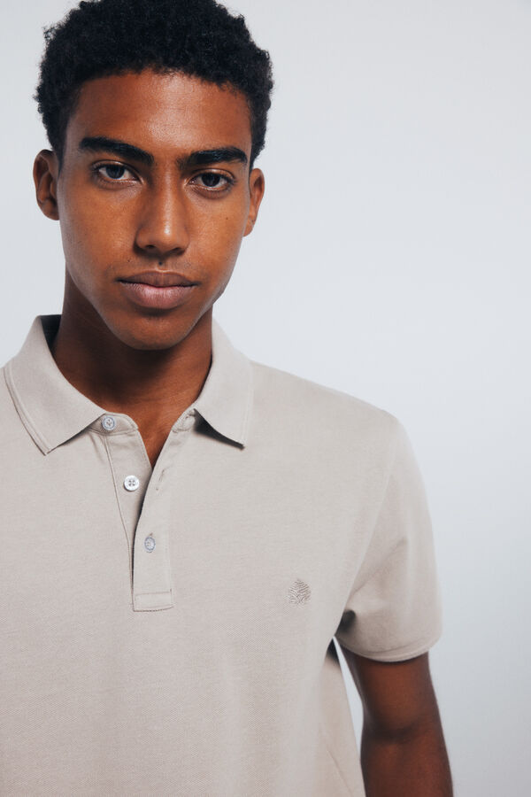 Springfield Polo piqué slim fit cru
